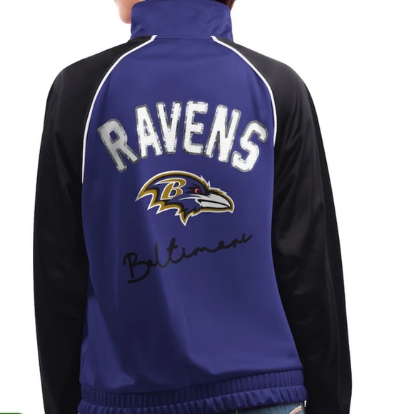 🏈 BALTIMORE RAVENS G3 4 HER TRACK JACKET NWT! WOMENS XL, FIRST 2 PICS ARE STOCK - Picture 3 of 12
